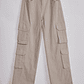 Pantalón Mujer Cargo Multipocket Beige Sioux - Miniatura 1
