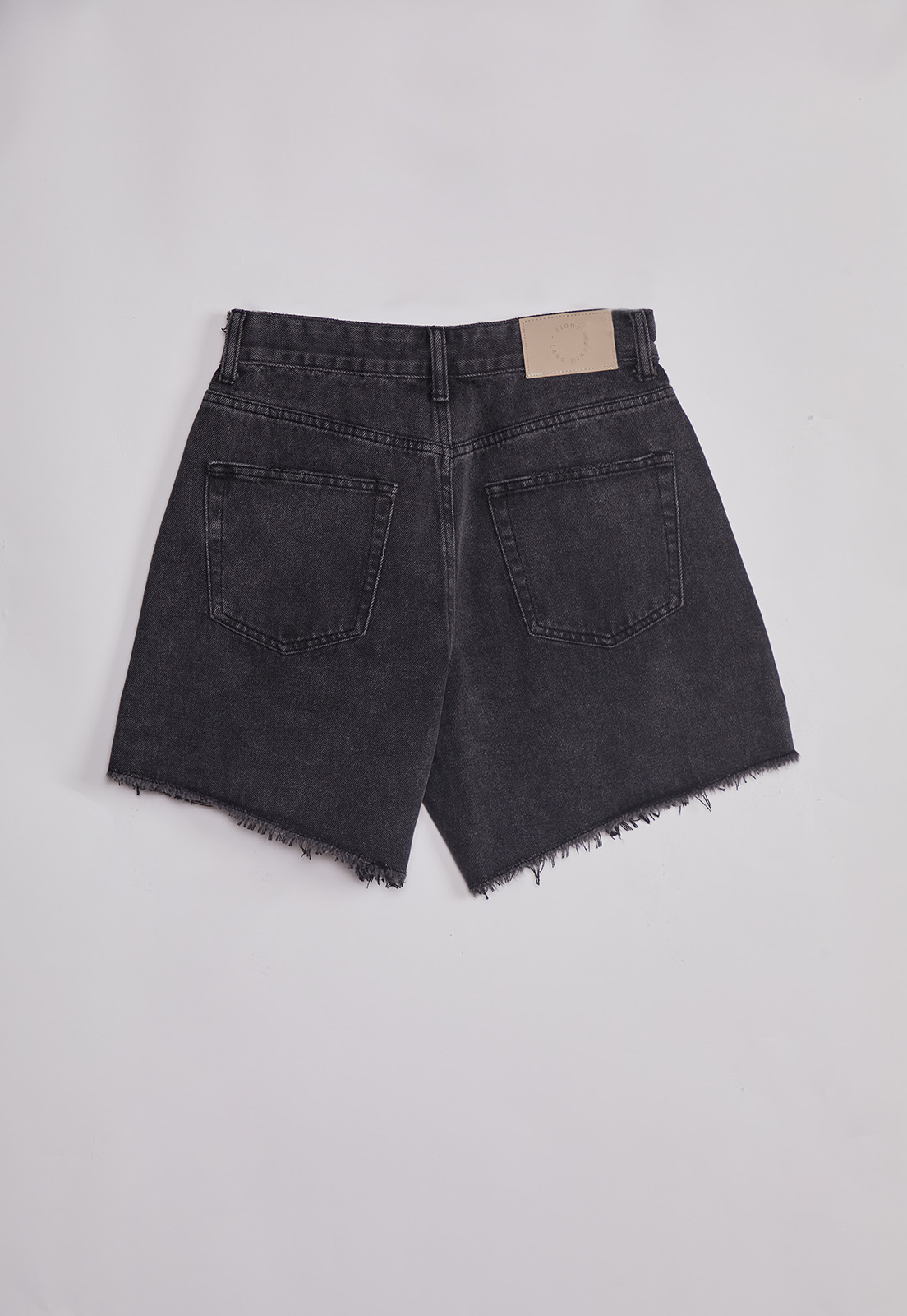 Short Mujer Denim Flecos Gris Sioux 2