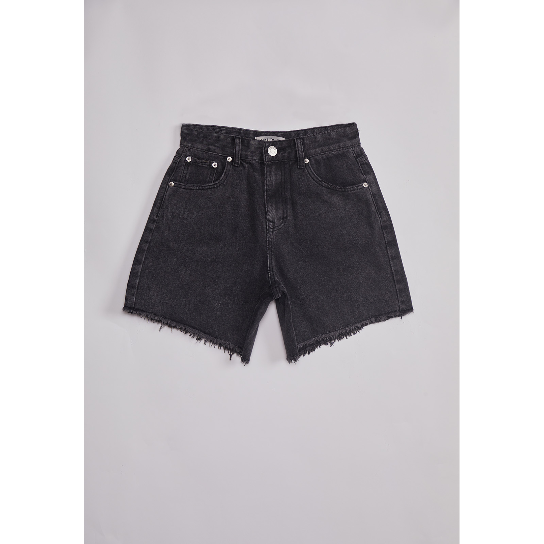 Short Mujer Denim Flecos Gris Sioux 1