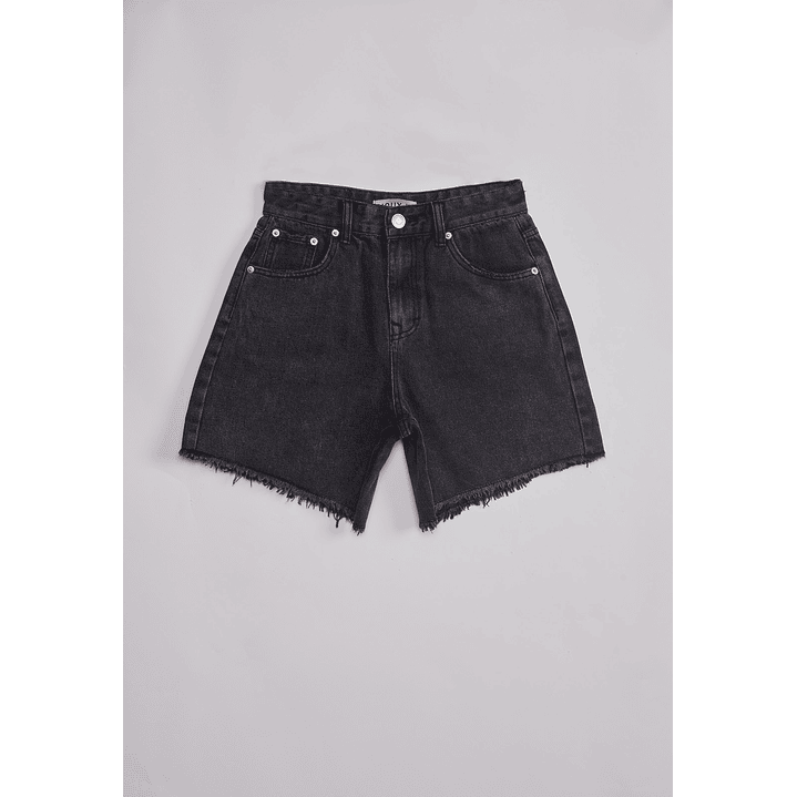 Short Mujer Denim Flecos Gris Sioux 1