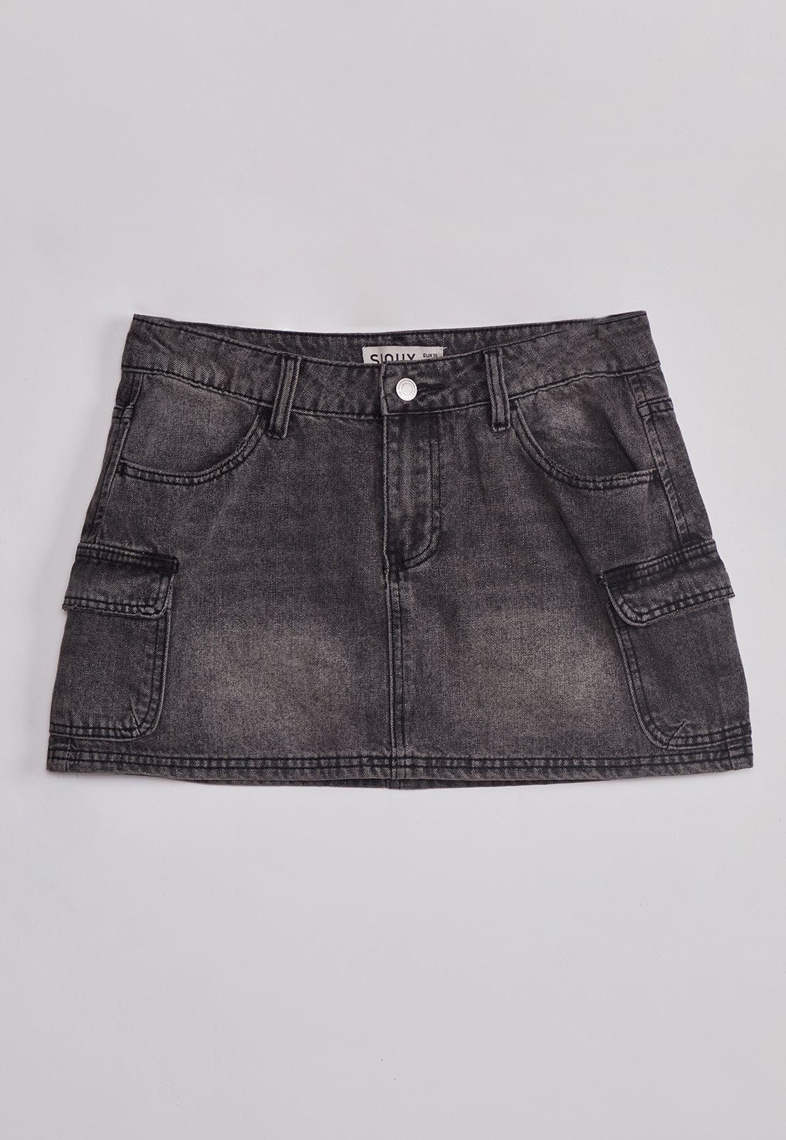 Falda Mujer Denim Lavado Gris Sioux 1