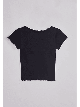 Polera Mujer Rulet Negro Sioux