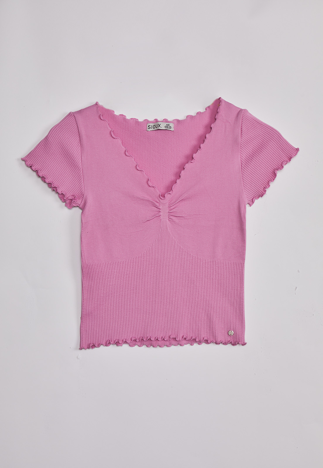 Polera Mujer Rulet Rosado Sioux 1