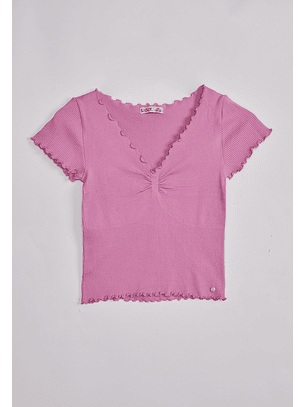 Polera Mujer Rulet Rosado Sioux