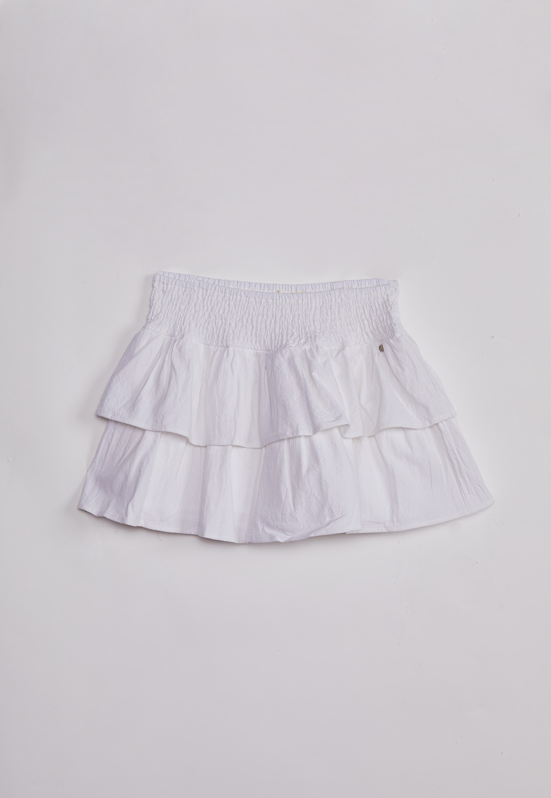 Falda Short Mujer Capas Blanco Sioux 1