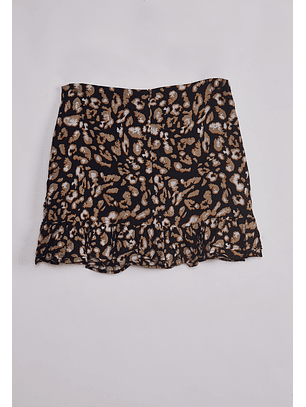 Falda Short Mujer Vuelos Negro Sioux