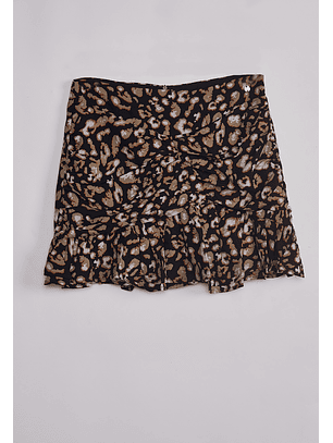 Falda Short Mujer Vuelos Negro Sioux