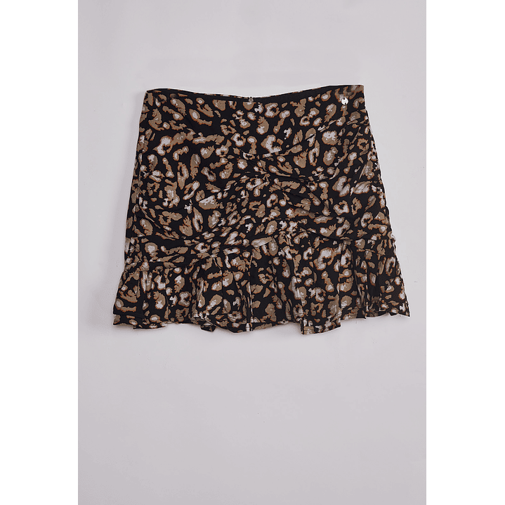 Falda Short Mujer Vuelos Negro Sioux 1