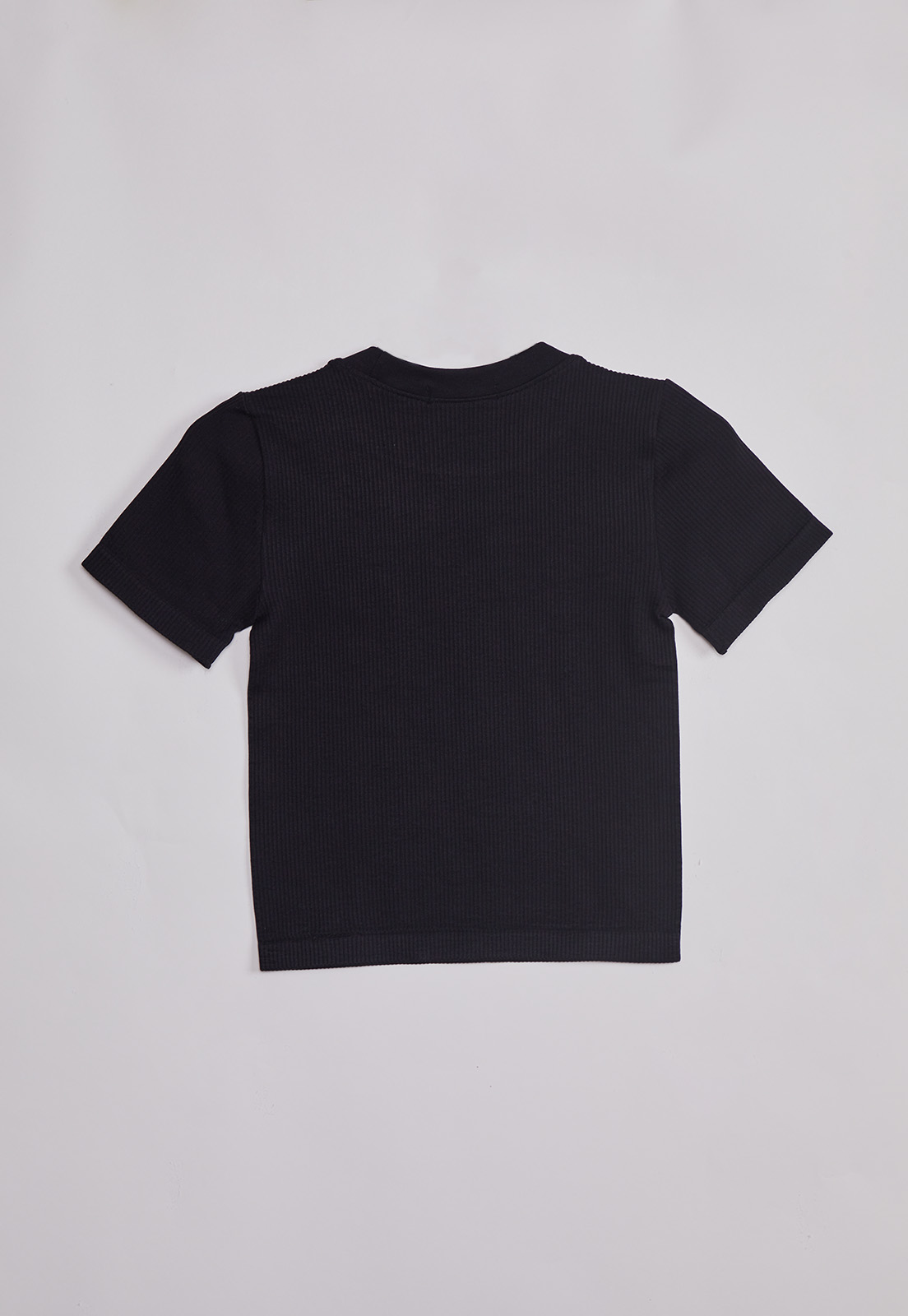 Polera Mujer Basic Ajustada Negro Sioux 2