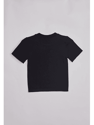 Polera Mujer Basic Ajustada Negro Sioux