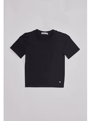 Polera Mujer Basic Ajustada Negro Sioux