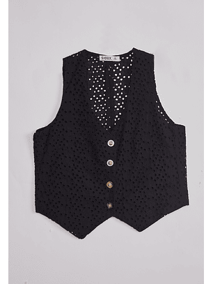 Chaqueta Mujer Broderie Negro Sioux