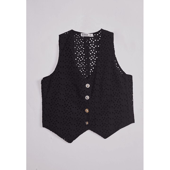 Chaqueta Mujer Broderie Negro Sioux 1