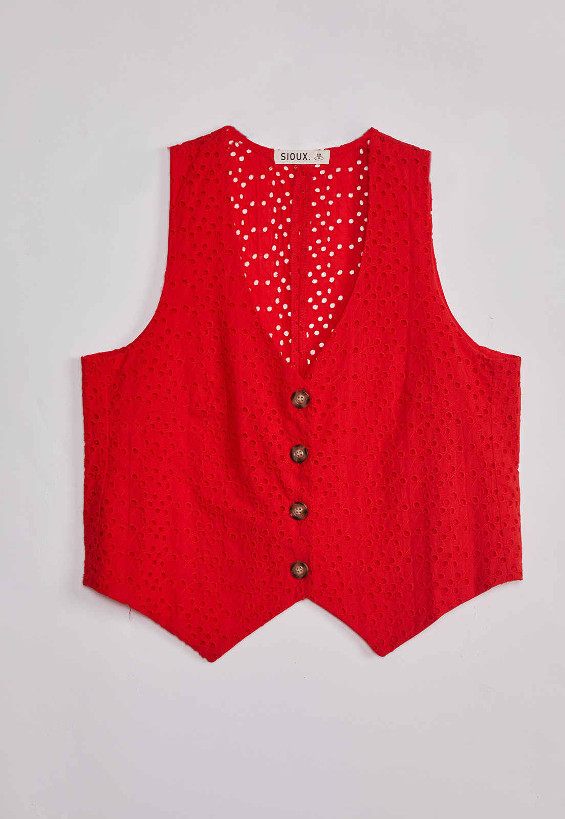 Chaqueta Mujer Broderie Rojo Sioux 1