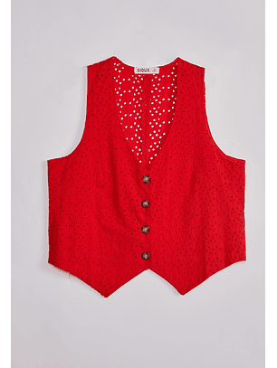 Chaqueta Mujer Broderie Rojo Sioux