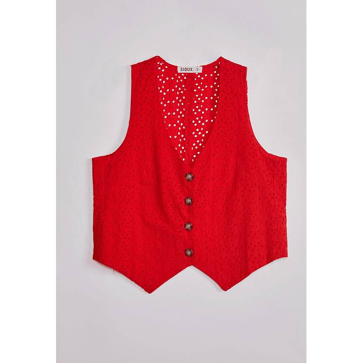 Chaqueta Mujer Broderie Rojo Sioux 1