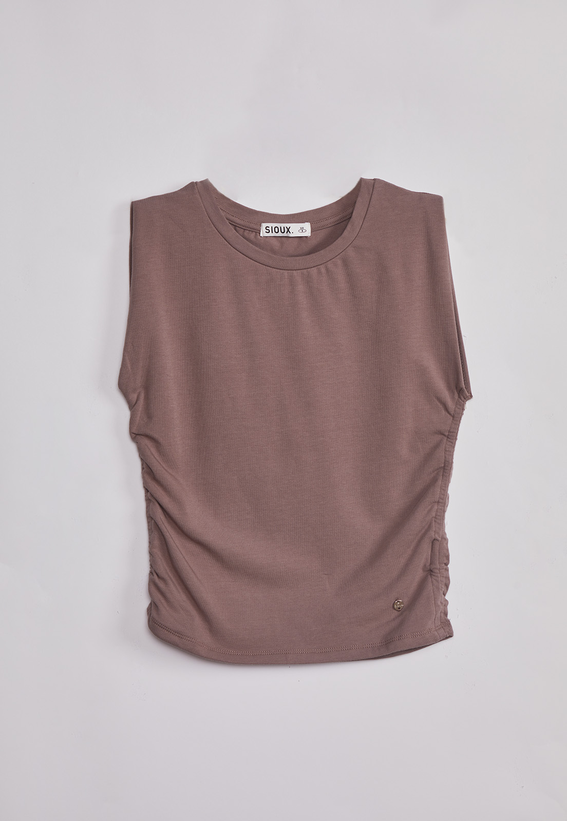 Peto Mujer Recogido Costados Café Sioux 1