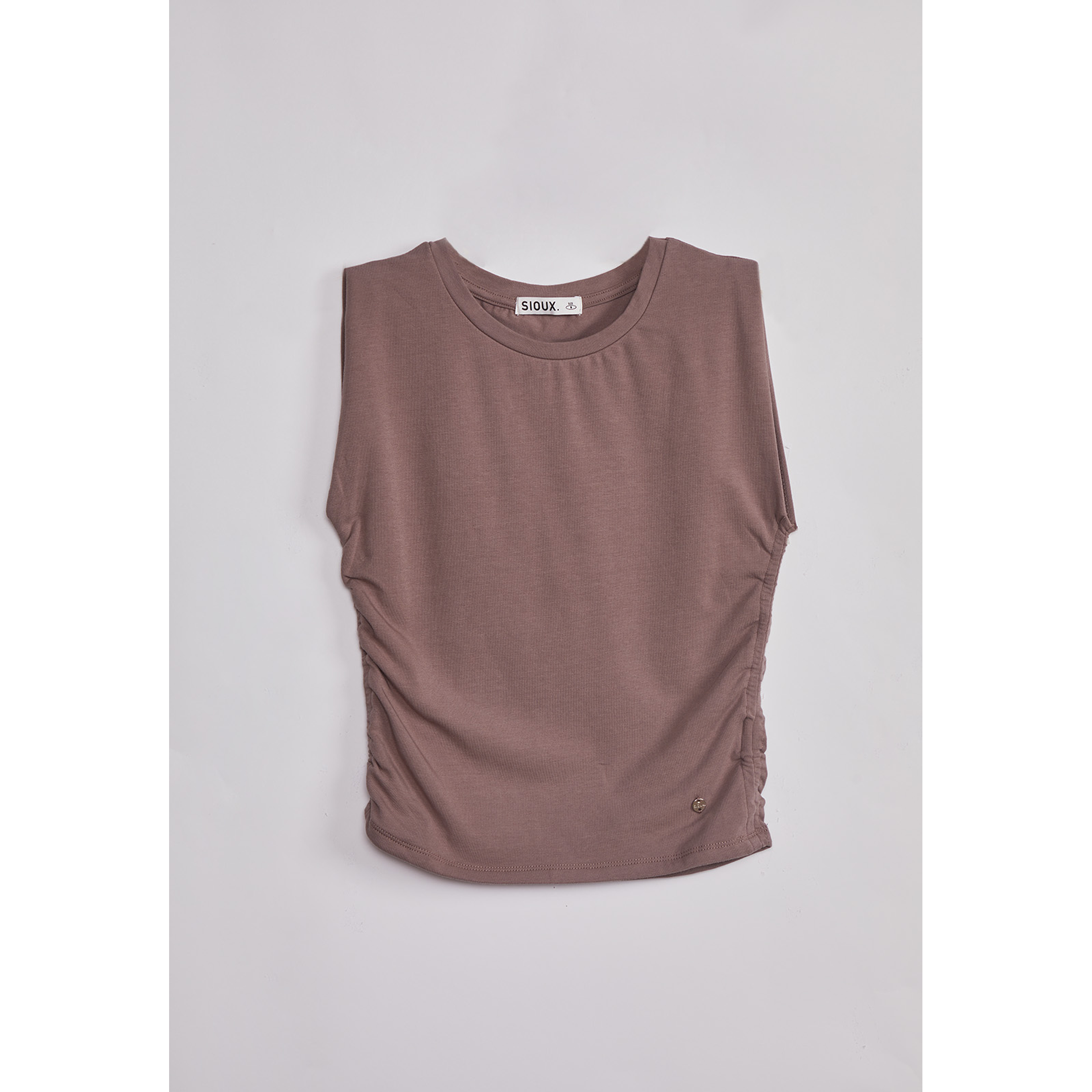 Peto Mujer Recogido Costados Café Sioux 1