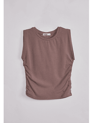 Peto Mujer Recogido Costados Café Sioux