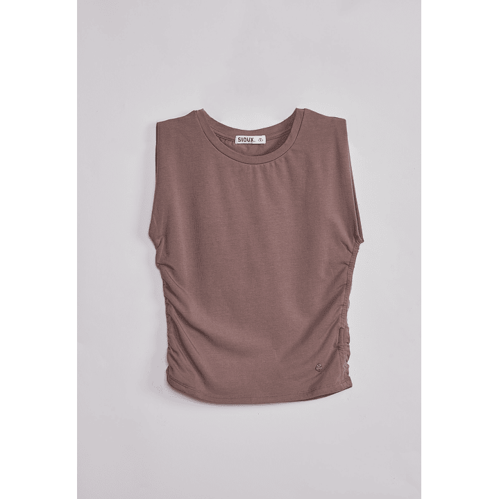 Peto Mujer Recogido Costados Café Sioux 1