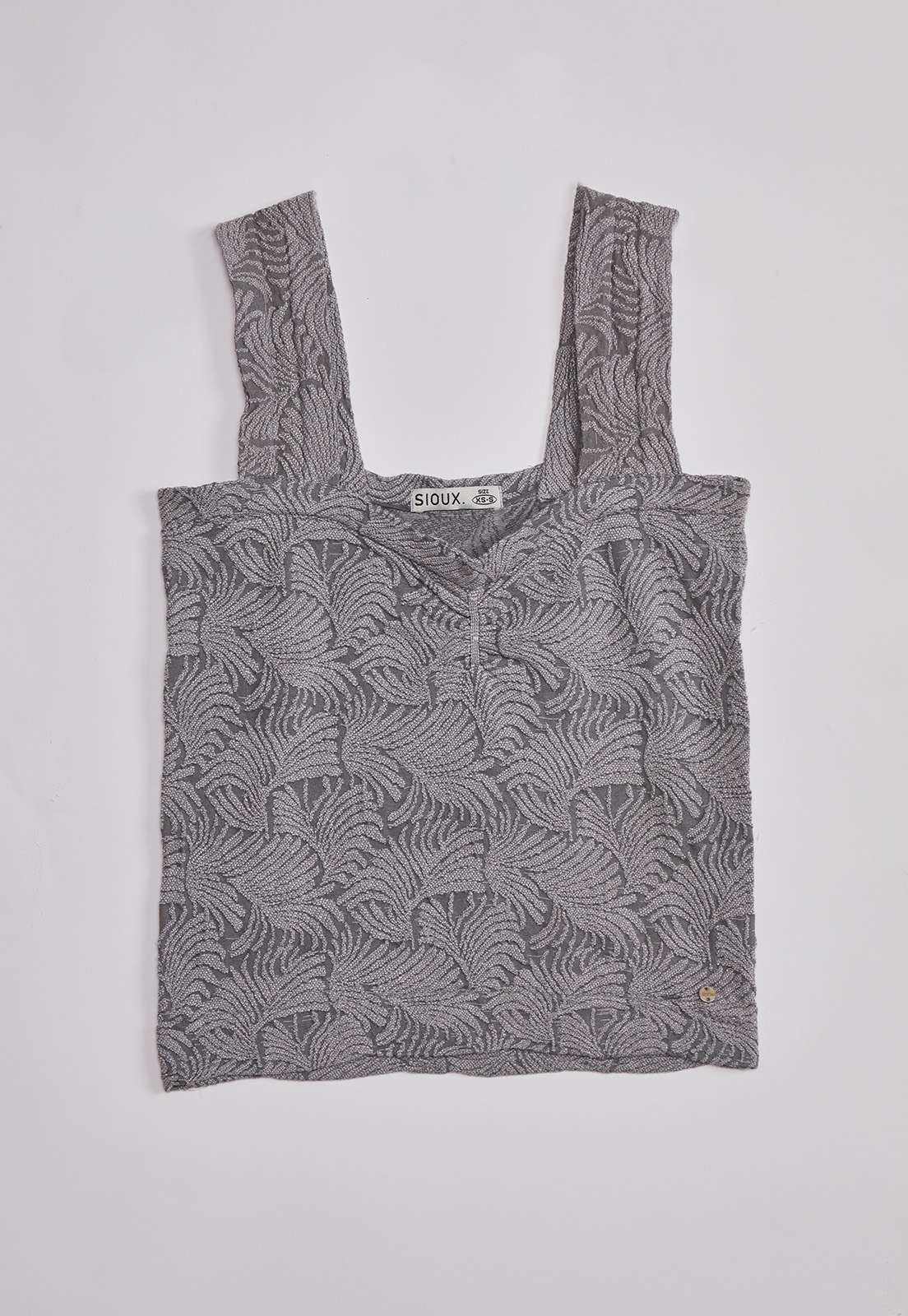 Peto Mujer Seamless Floral Gris Sioux 1