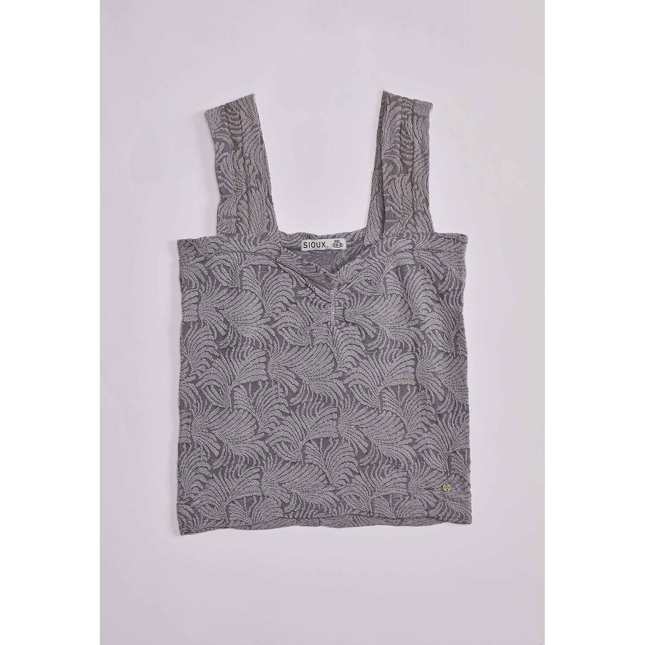 Peto Mujer Seamless Floral Gris Sioux 1