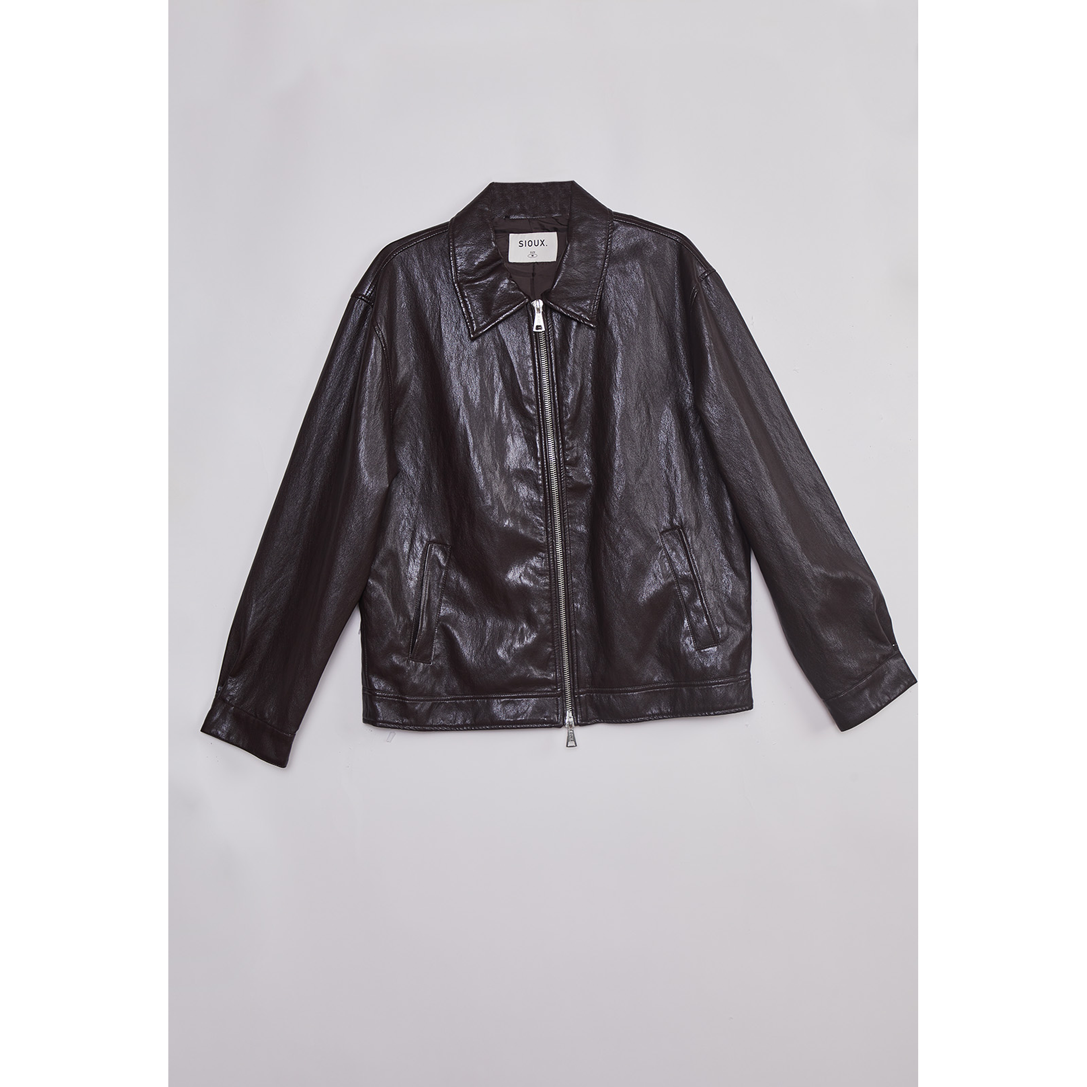 Chaqueta Hombre Eco Cuero Burdeo Sioux 1