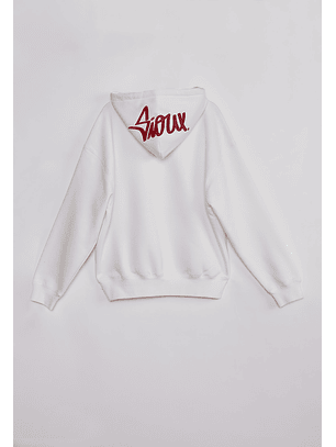 Polerón Hombre Basic Bordado Gorro Crudo Sioux