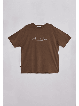 Polera Hombre Lavada Proceso Café Sioux