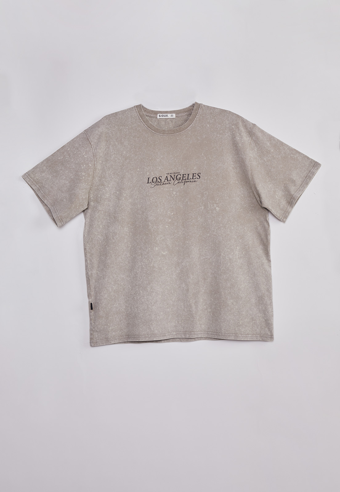 Polera Hombre Relaxed Los Angeles Café Sioux 6