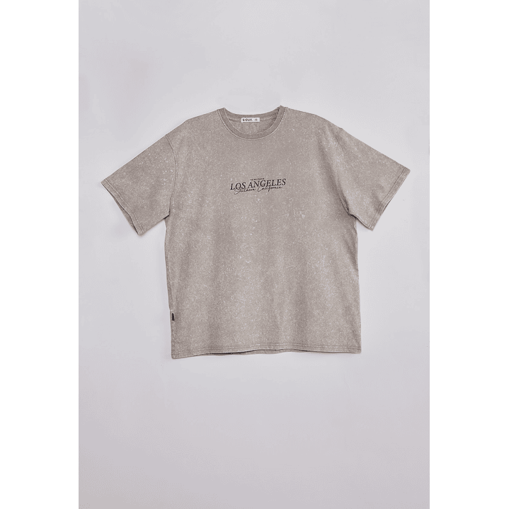 Polera Hombre Relaxed Los Angeles Café Sioux 1