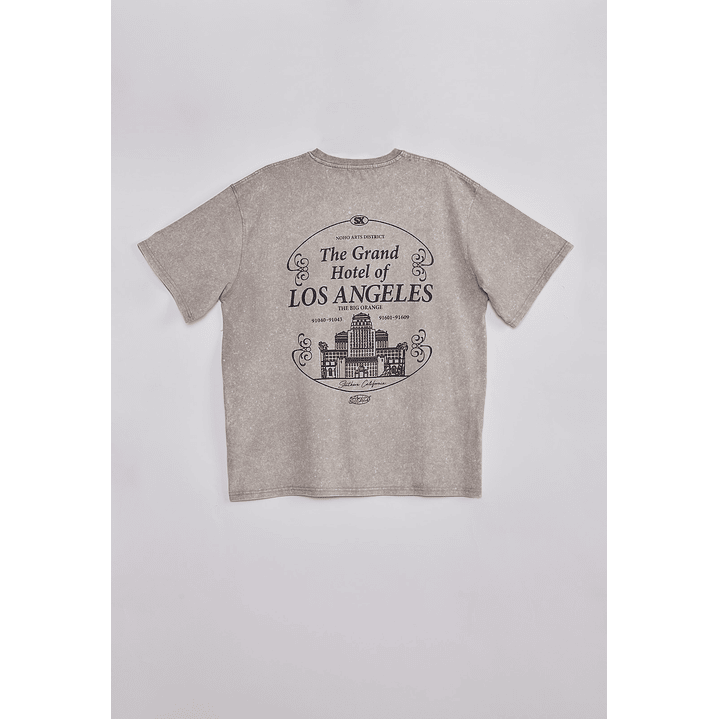 Polera Hombre Relaxed Los Angeles Café Sioux 2