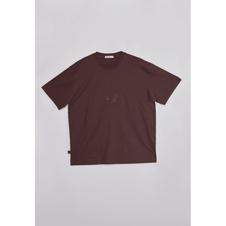 Polera Hombre Dragón Bordado Café Sioux 1