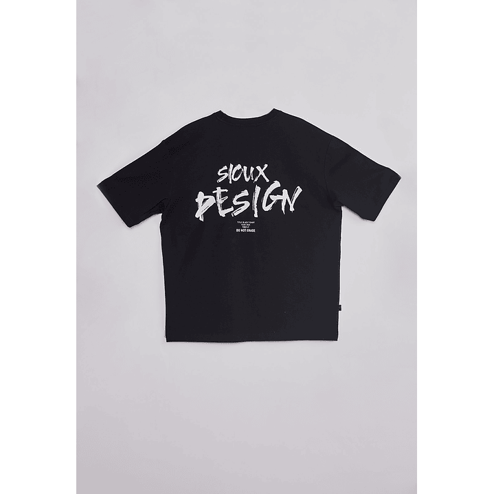 Polera Hombre Relaxed Graffitti Negro Sioux 2