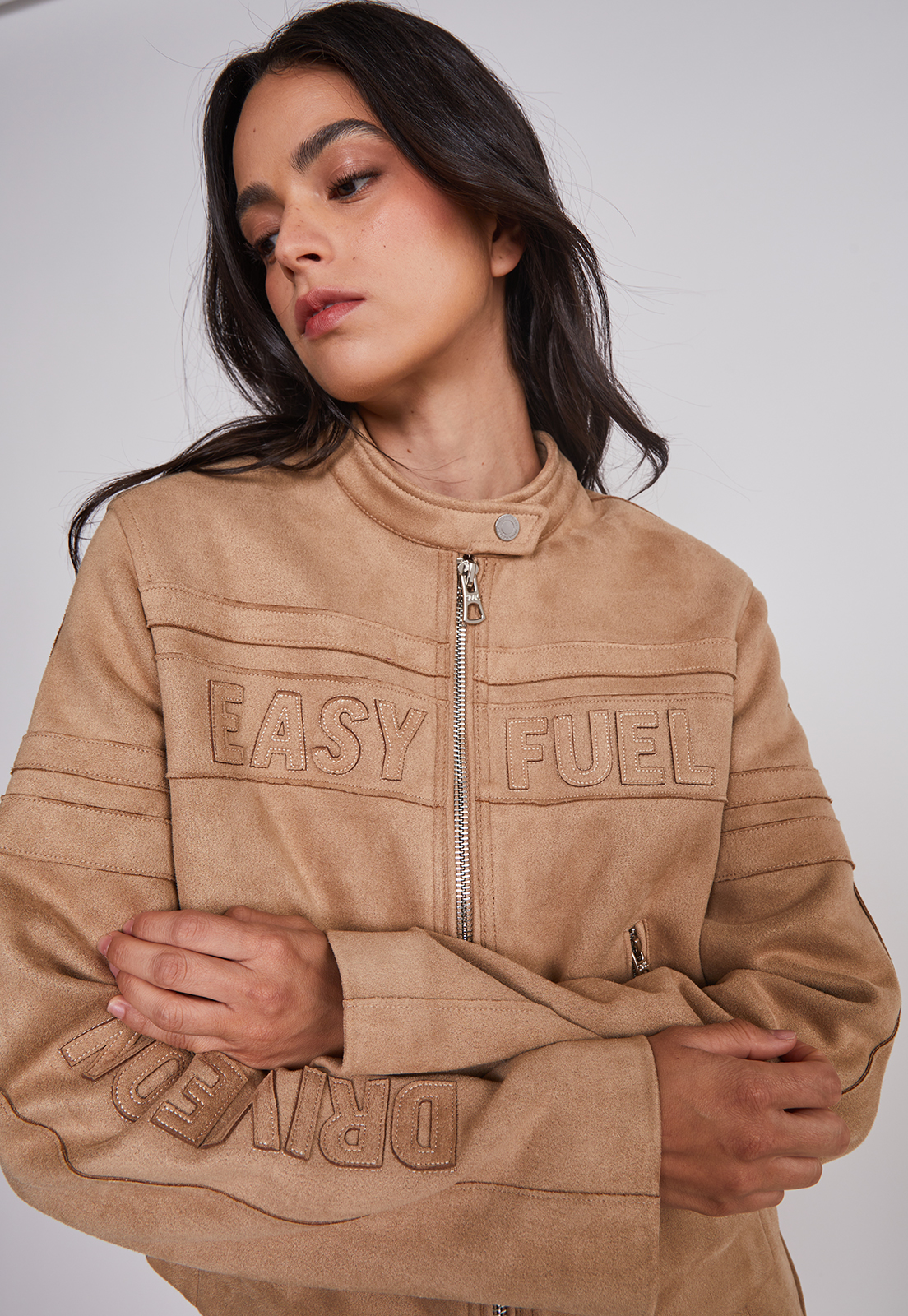 Chaqueta Mujer Racing Suede Camel Sioux 4
