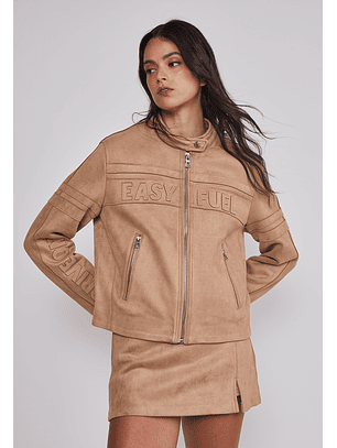 Chaqueta Mujer Racing Suede Camel Sioux