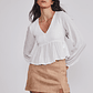 Blusa Mujer Corte Busto Blanco Sioux - Miniatura 1