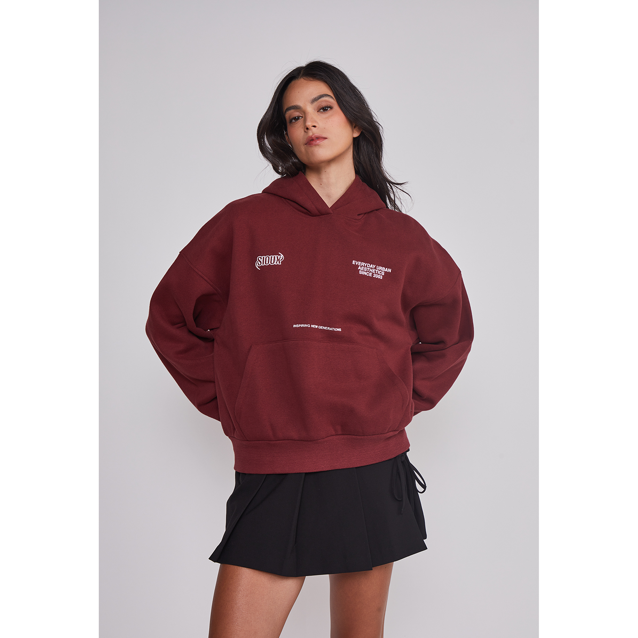 Polerón Mujer Espalda Trend Burdeo Sioux 1