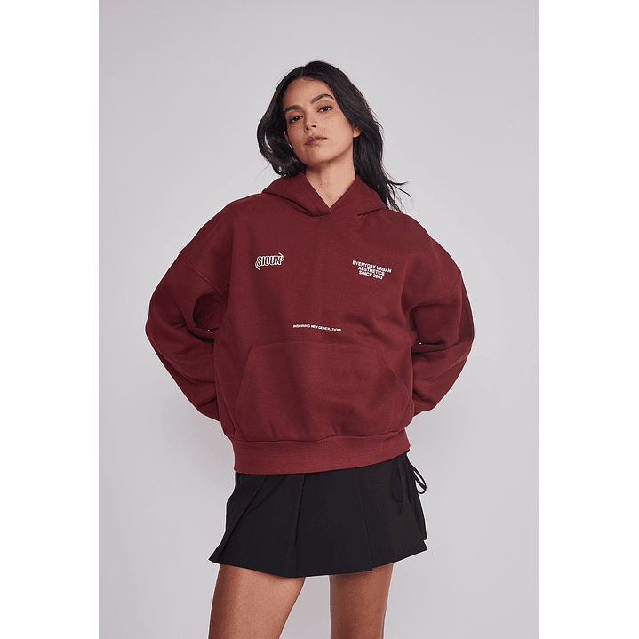 Polerón Mujer Espalda Trend Burdeo Sioux 1