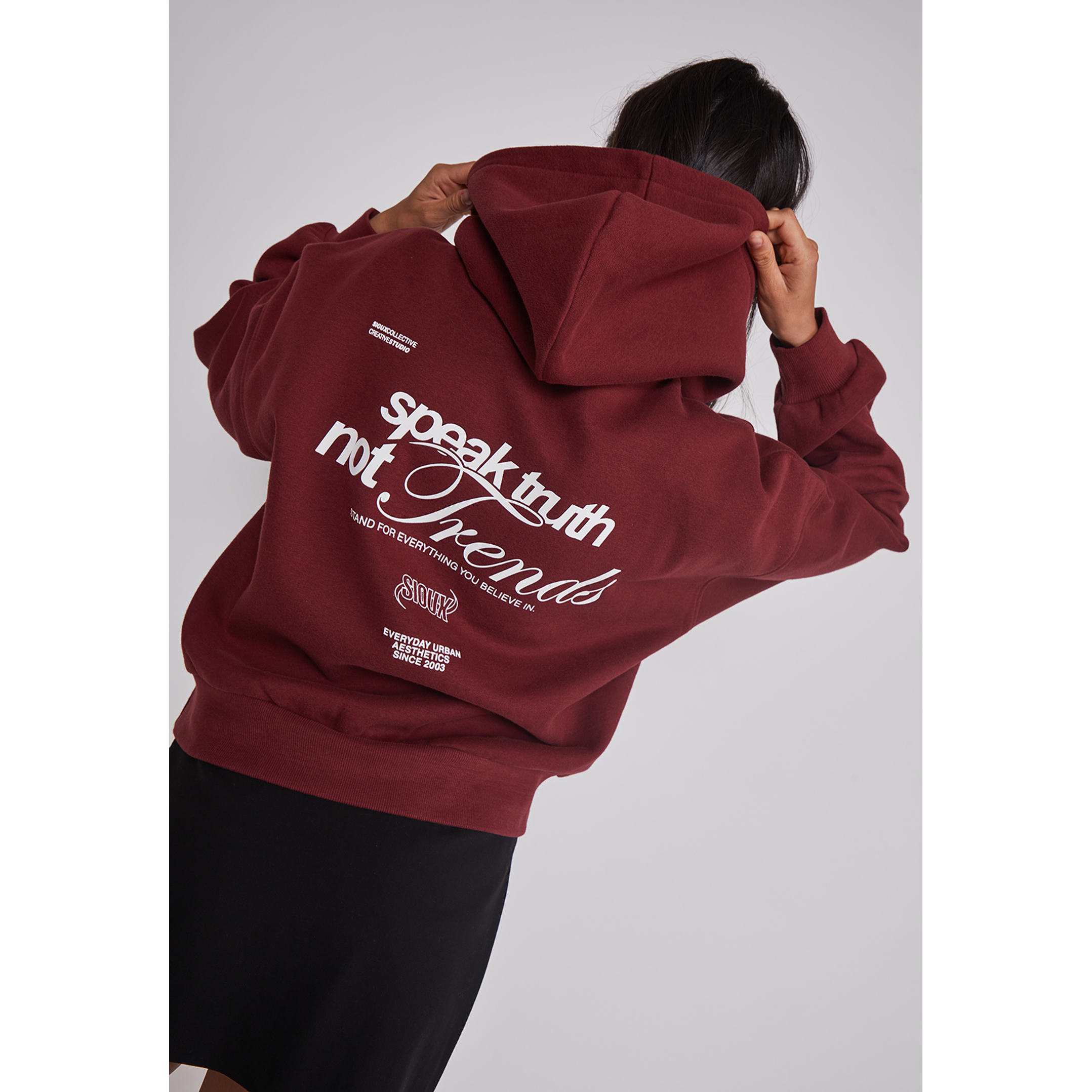 Polerón Mujer Espalda Trend Burdeo Sioux 4