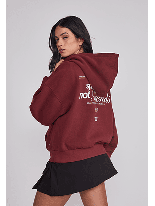 Polerón Mujer Espalda Trend Burdeo Sioux