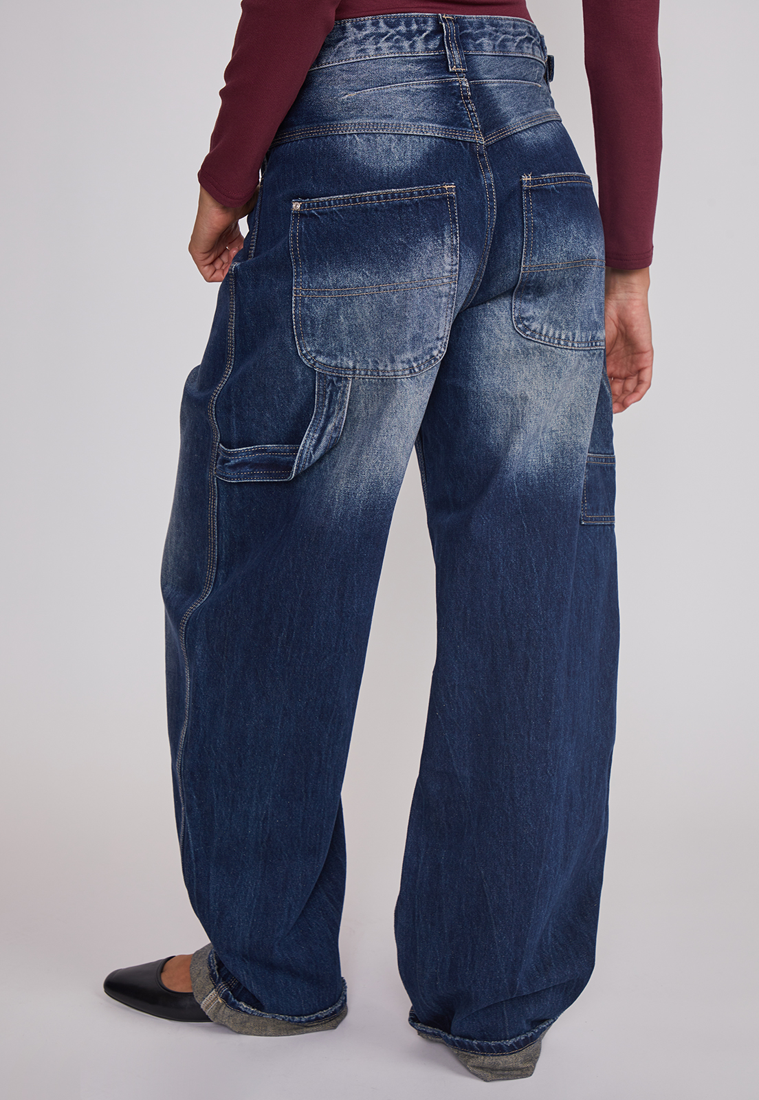 Jeans Mujer Balloon Carpenter Azul Sioux 2