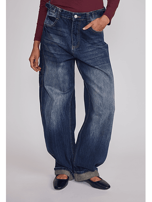 Jeans Mujer Balloon Carpenter Azul Sioux