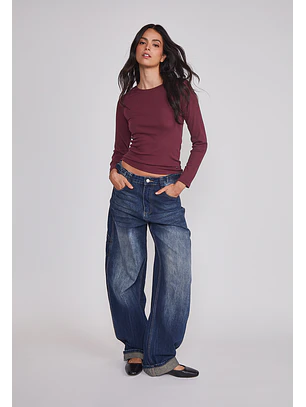 Jeans Mujer Balloon Carpenter Azul Sioux