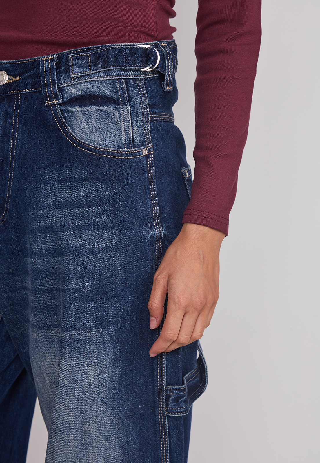 Jeans Mujer Balloon Carpenter Azul Sioux 6