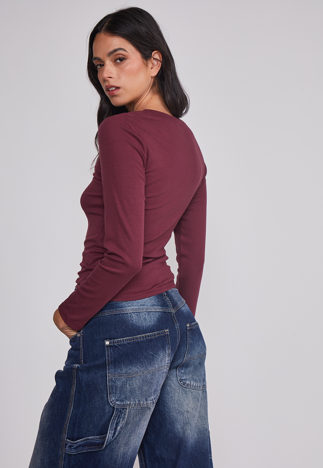 Camiseta Mujer Termica Burdeo Sioux 2