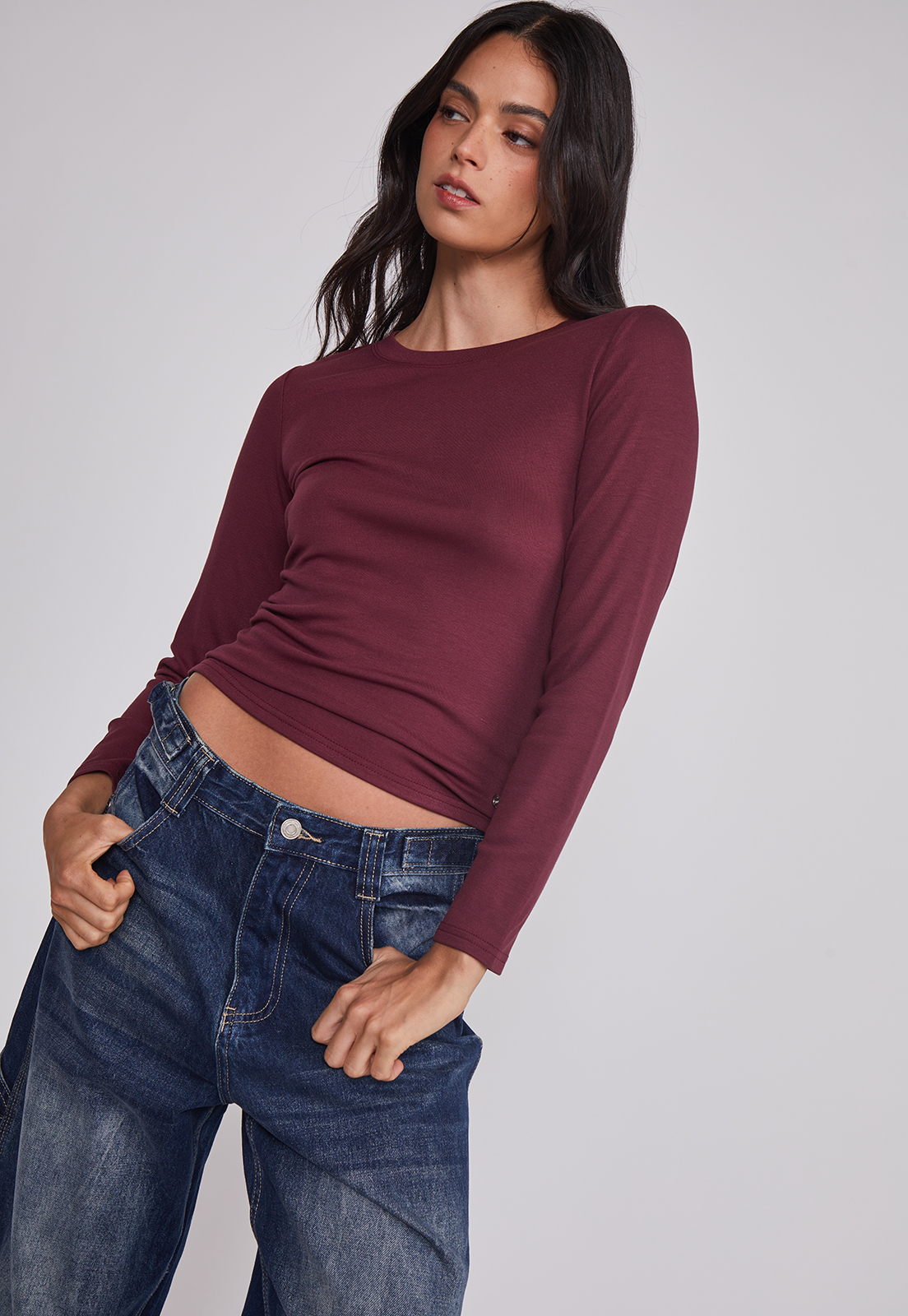 Camiseta Mujer Termica Burdeo Sioux 3