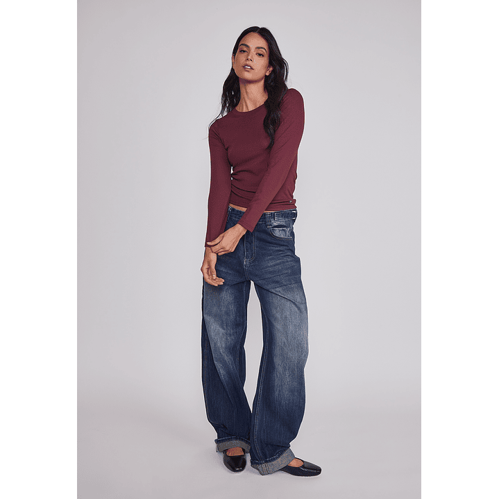 Camiseta Mujer Termica Burdeo Sioux 5