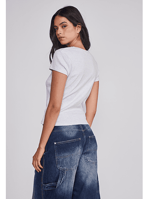 Polera Mujer Billar Sweet Gris Sioux