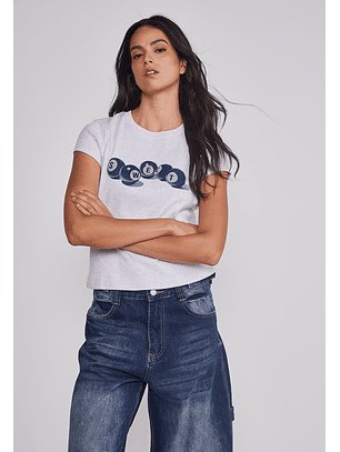 Polera Mujer Billar Sweet Gris Sioux